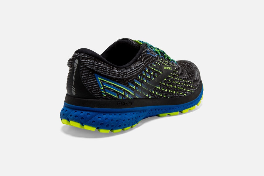 Ghost 13 Road Brooks Running Shoes NZ Mens - Black/Blue - OVMJNK-782